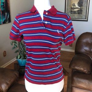 Vintage Polo by French Rose size Medium Red White Blue